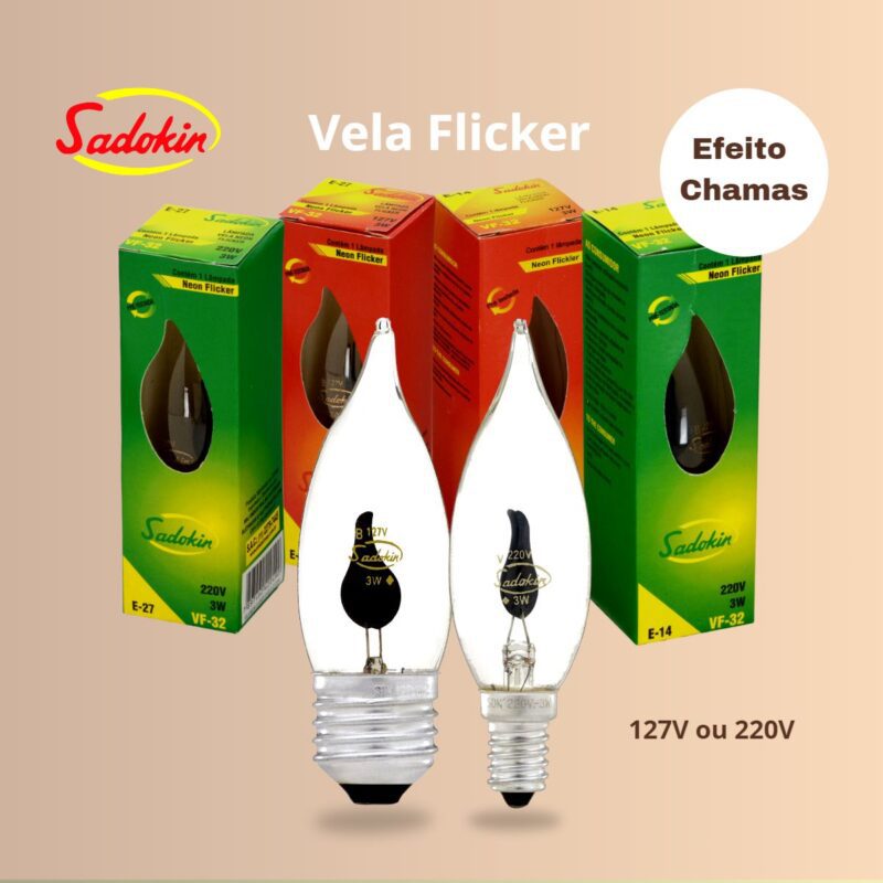 Lâmpada Vela Flicker